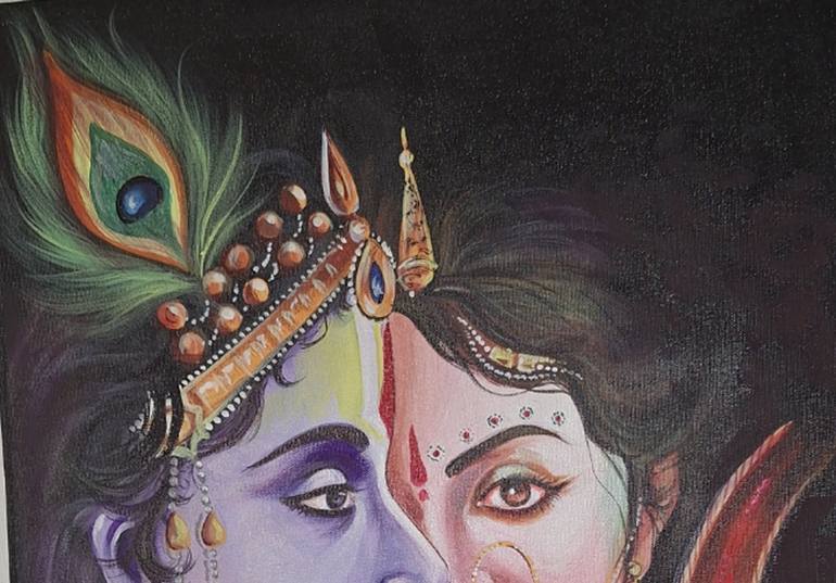 Original Art Deco Religion Painting by Manish Vaishnav