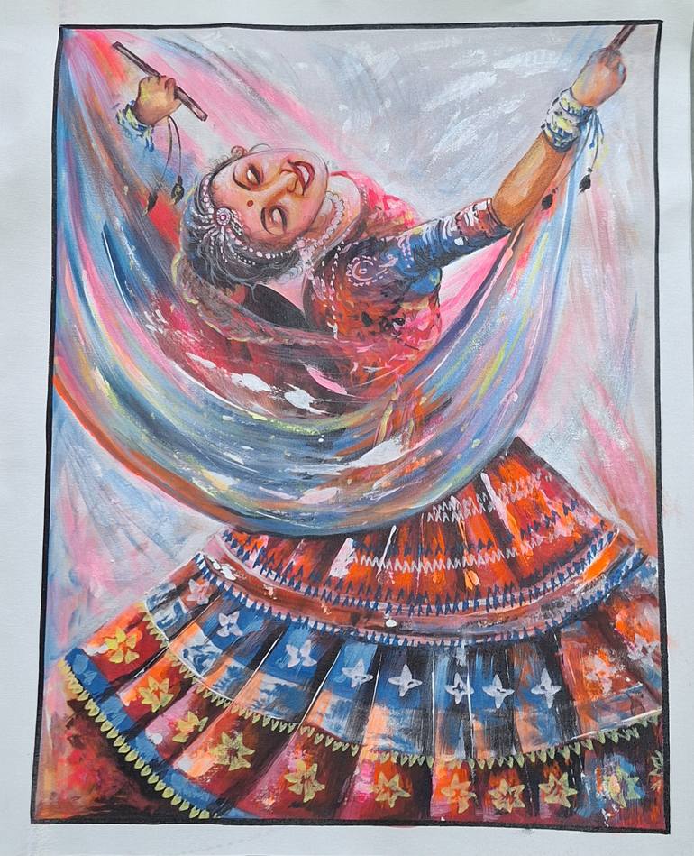 Original Art Deco People Painting by Manish Vaishnav