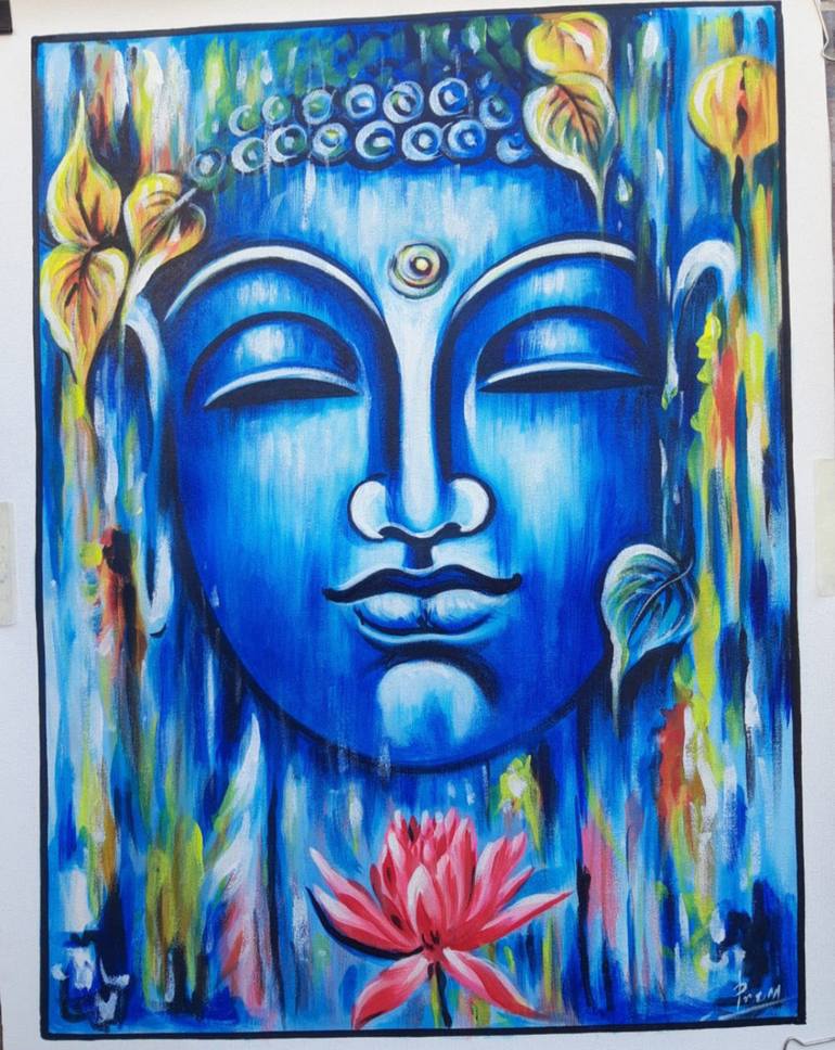Original Art Deco Religion Painting by Manish Vaishnav