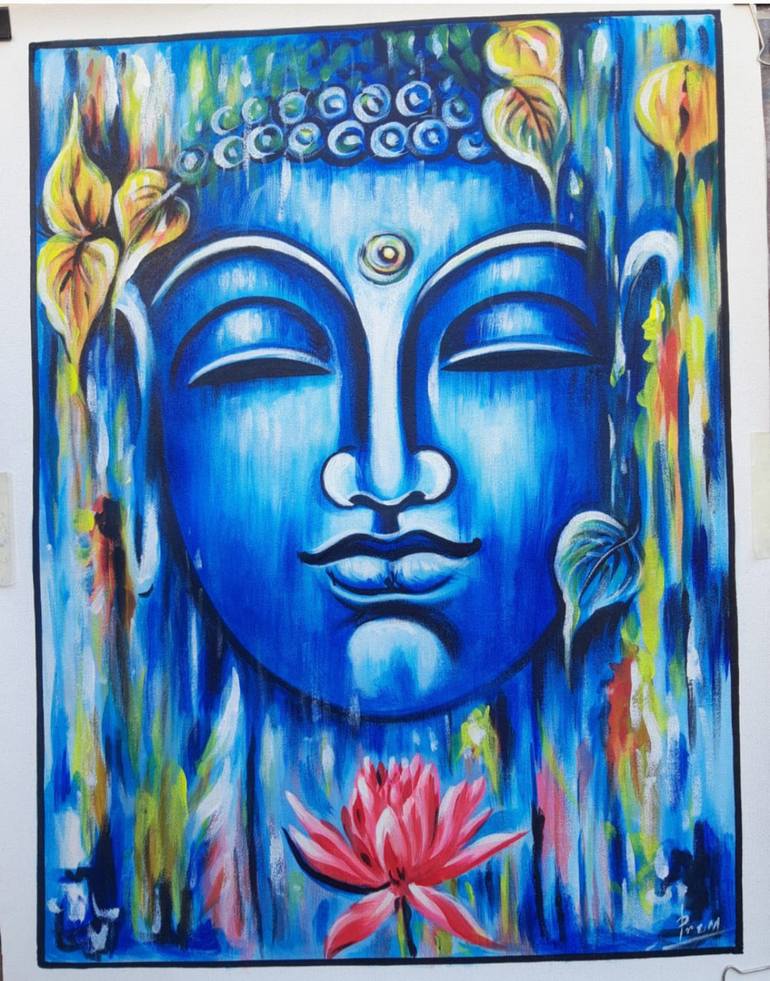 Original Art Deco Religion Painting by Manish Vaishnav