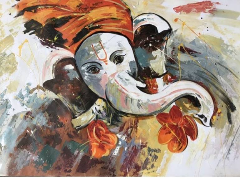 Nature View Hand Painted canvas painting, landscape art work, Painting by  Manish Vaishnav - Fine Art America