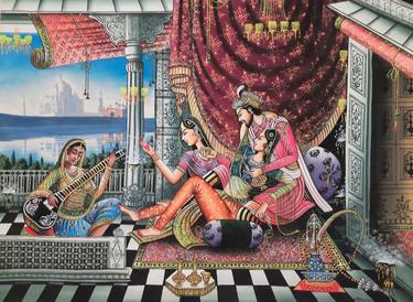 Print of Fine Art Family Paintings by manish vaishnav