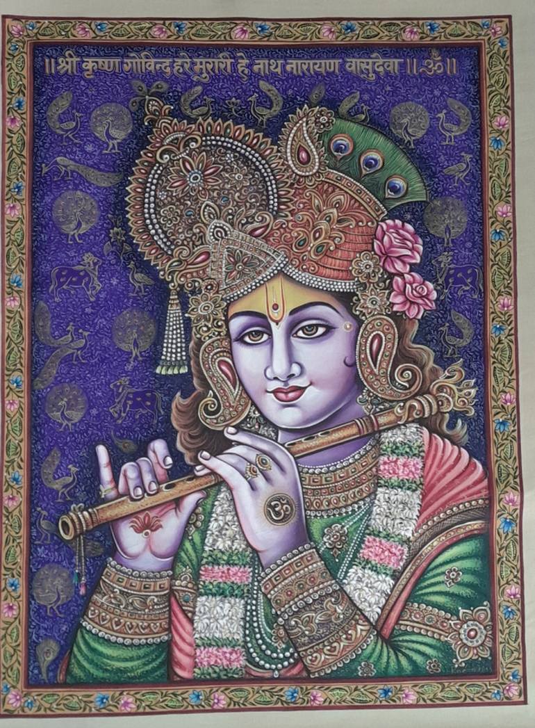 Original Art Deco Religion Painting by Manish Vaishnav