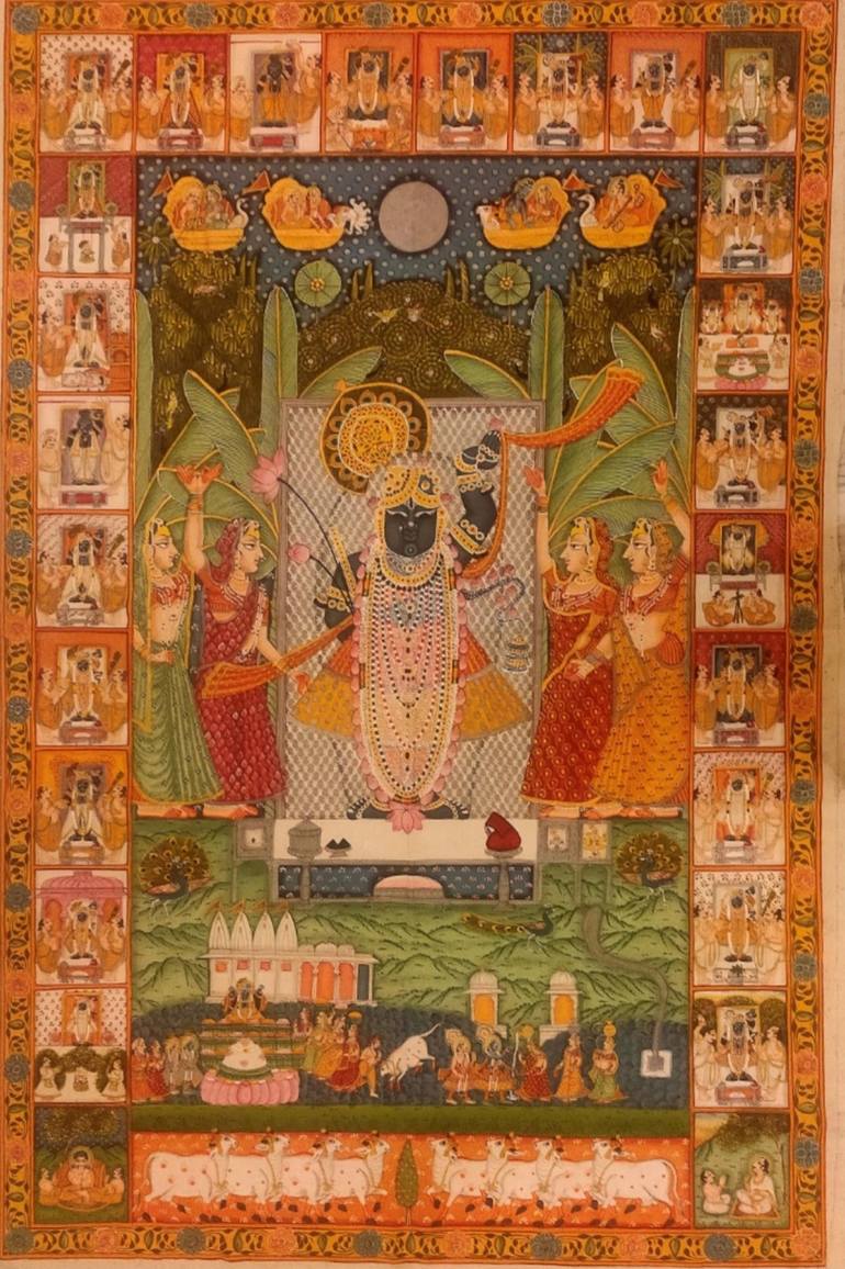 Original Art Deco Religion Painting by Manish Vaishnav