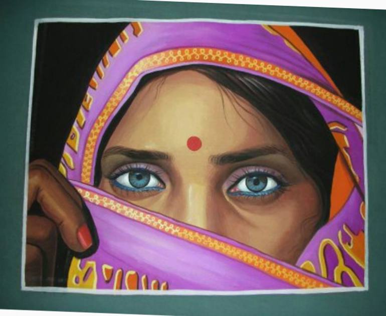 Original Art Deco People Painting by Manish Vaishnav