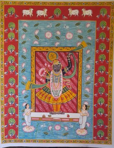 Pichwai Painting Painting of Lord Shrinathji thumb