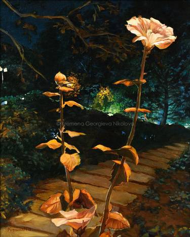 Original Fine Art Floral Paintings by Kremena Nikolova