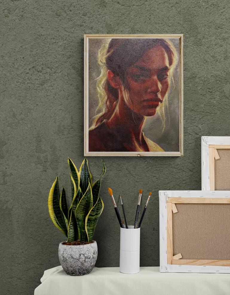 Original Expressionism Women Painting by Artmoods Tp