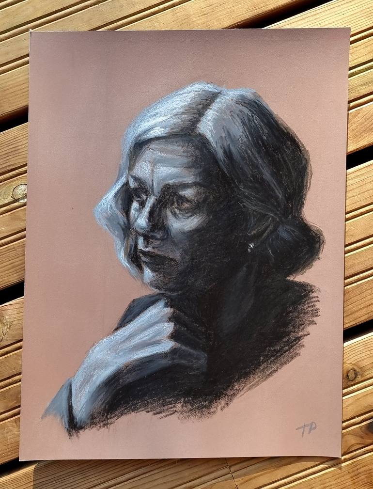 Original Portrait Drawing by Artmoods TP