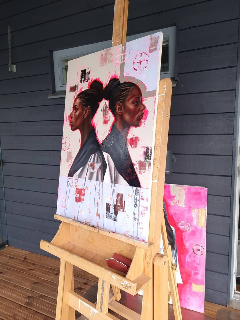 Original Expressionism Women Painting by Artmoods Tp