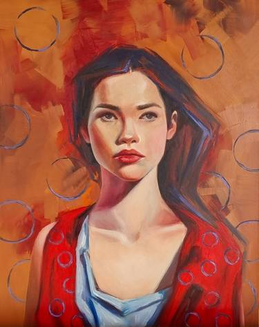 Original Portraiture Women Paintings by Artmoods TP