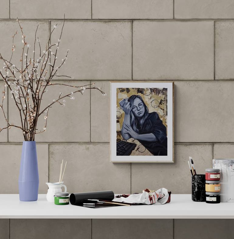 Original Portraiture Women Painting by Artmoods Tp