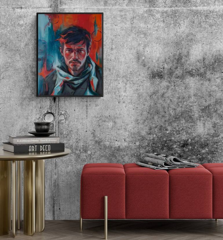 Original Expressionism Portrait Painting by Artmoods TP