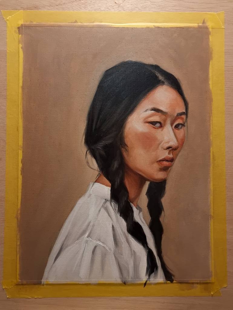 Original Portraiture Women Painting by Artmoods TP