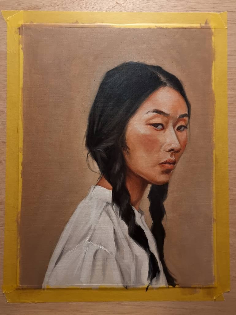 Original Portraiture Women Painting by Artmoods Tp