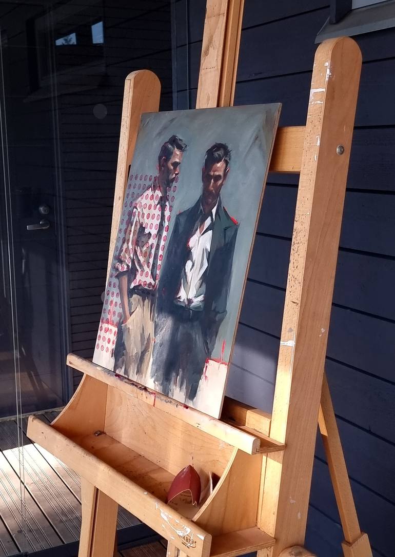 Original Portraiture Men Painting by Artmoods TP