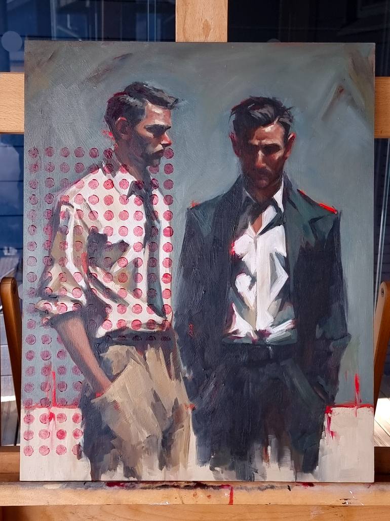 Original Portraiture Men Painting by Artmoods Tp