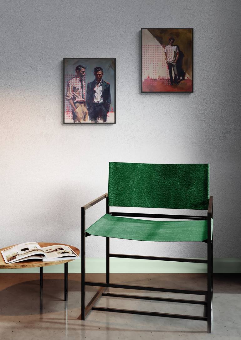 Original Portraiture Men Painting by Artmoods Tp