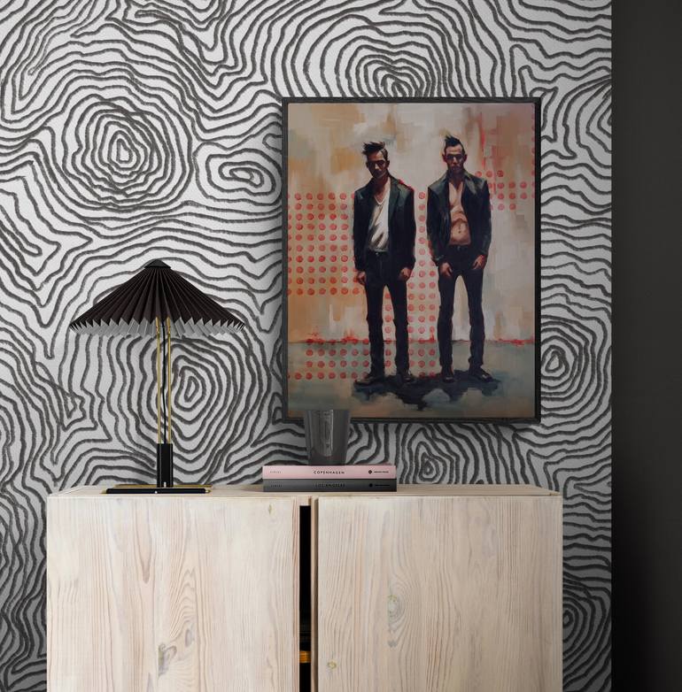 Original Portraiture Men Painting by Artmoods Tp