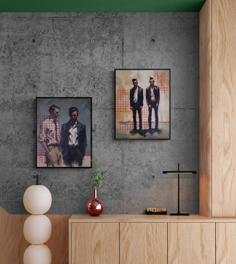 Original Portraiture Men Painting by Artmoods Tp