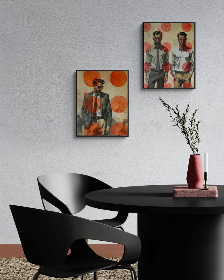 Original Portraiture Men Painting by Artmoods Tp