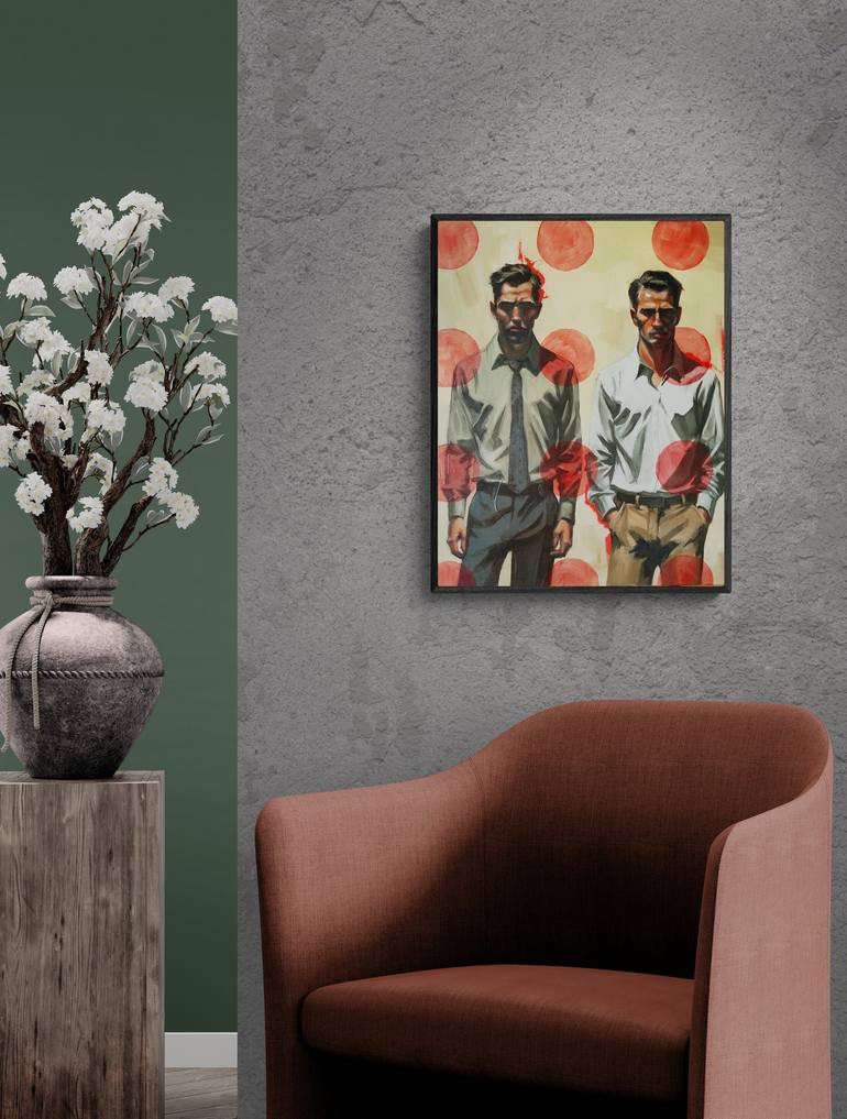 Original Portraiture Men Painting by Artmoods Tp
