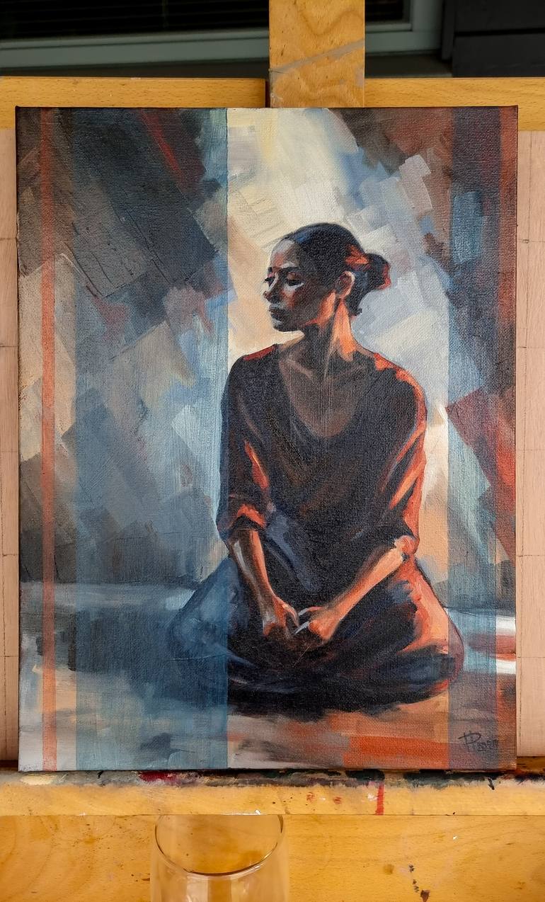 Original Expressionism People Painting by Artmoods Tp