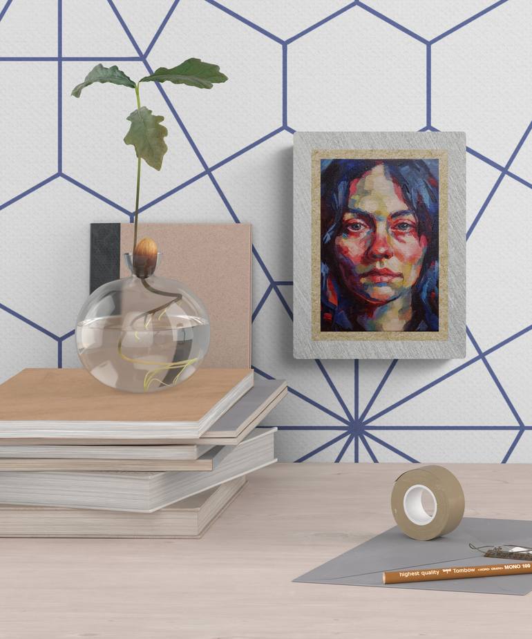 Original Expressionism People Painting by Artmoods Tp