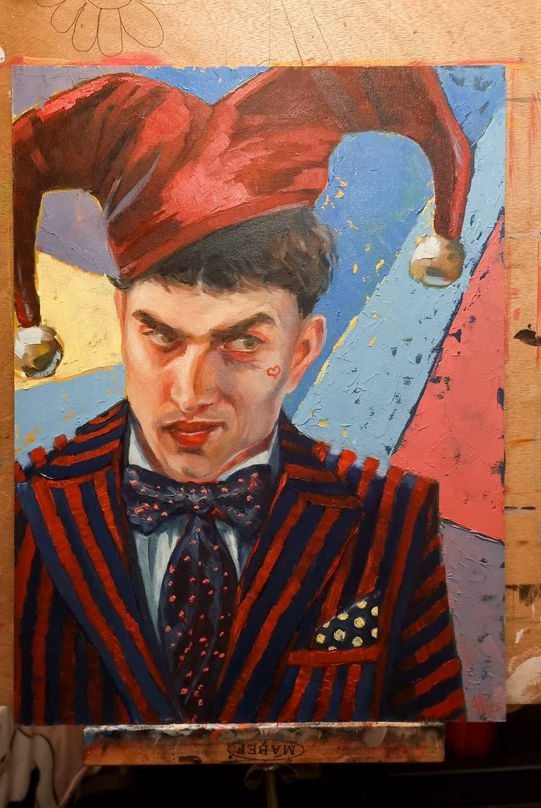 Original Expressionism People Painting by Artmoods Tp