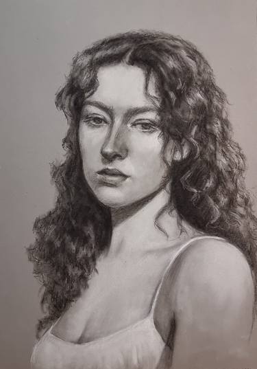 Original Expressionism People Drawing by Artmoods Tp