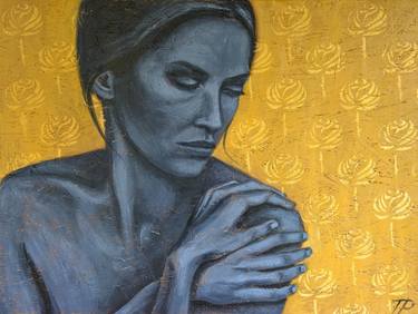"Thin-skinned", emotional portrait, 60x80 cm, acrylic on wood thumb