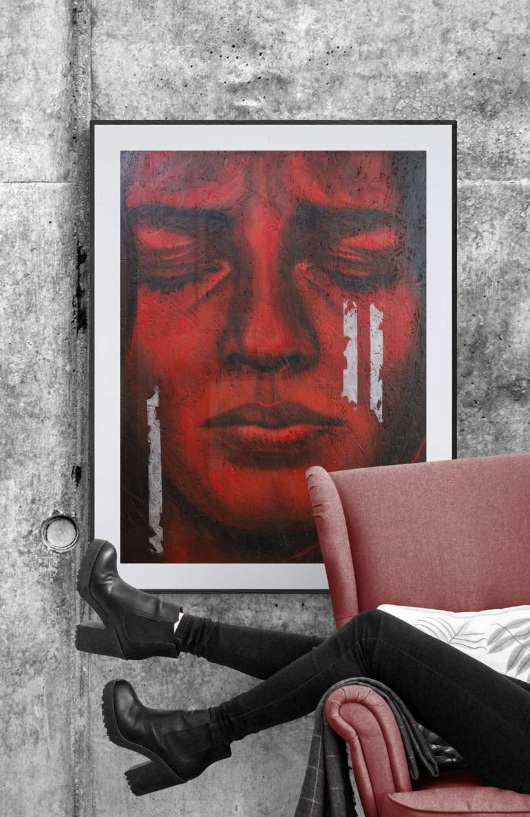 Original Figurative Portrait Painting by Artmoods Tp