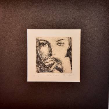 "Words in vain" intaglio print with chine colle EV 1(2) thumb