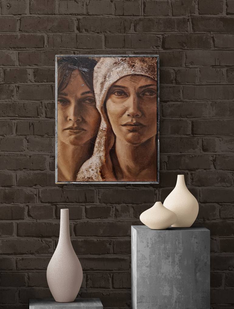 Original Expressionism Women Painting by Artmoods Tp