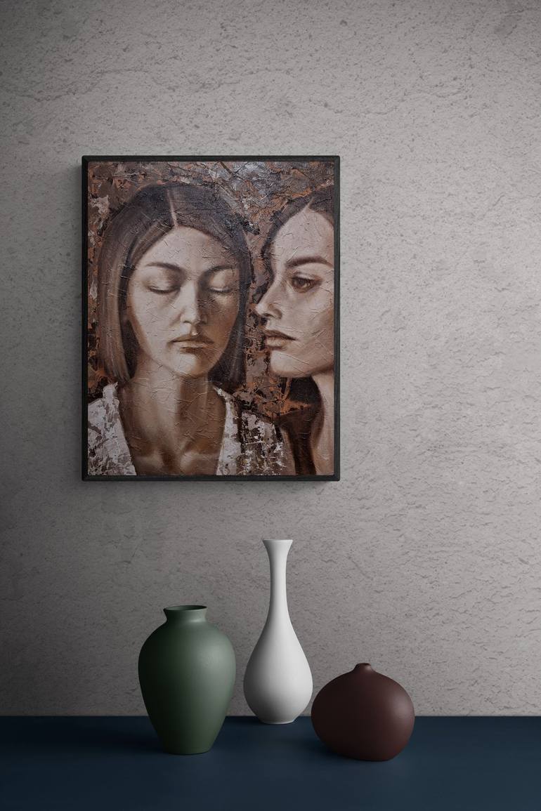 Original Expressionism Women Painting by Artmoods TP