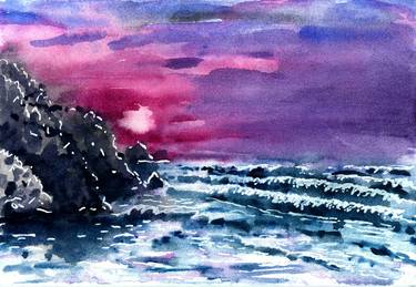 Print of Expressionism Seascape Paintings by Anna Bilousova