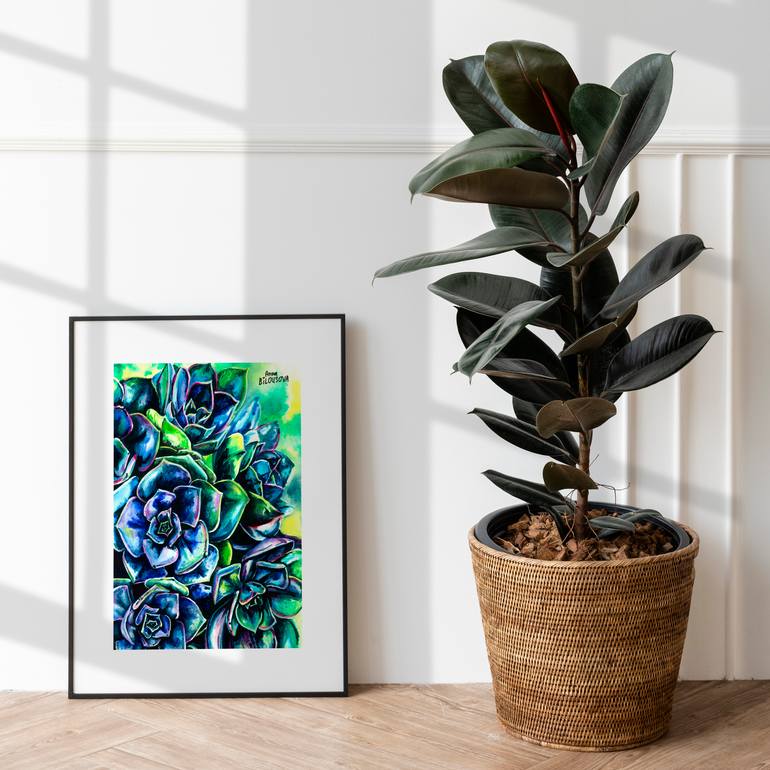 Original Expressionism Floral Painting by Anna Bilousova