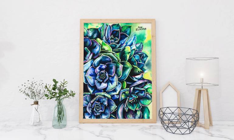 Original Expressionism Floral Painting by Anna Bilousova