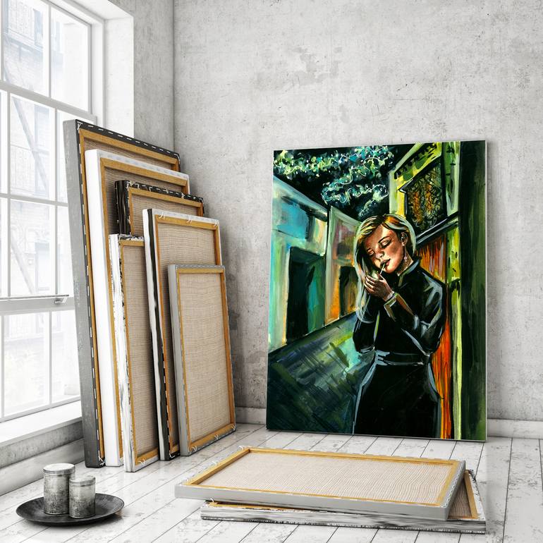 Original Expressionism Women Painting by Anna Bilousova