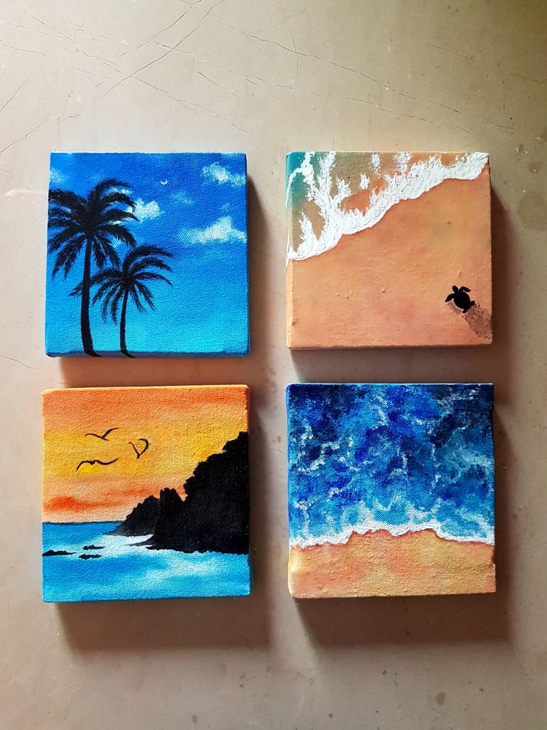 Original Illustration Seascape Painting by Mahnoor Bukhari