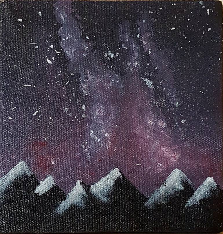 Night sky Painting by Mahnoor Bukhari | Saatchi Art