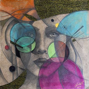 Original Surrealism Fantasy Mixed Media by Ipek Townsend