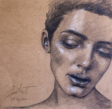 Original Figurative People Drawings by Ipek Townsend