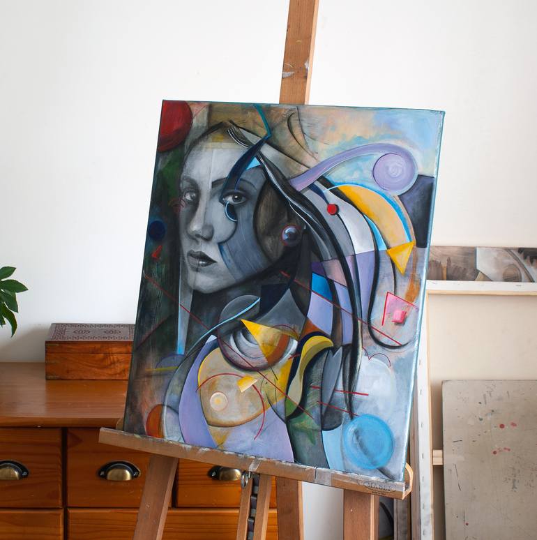 Original Abstract Fantasy Painting by Ipek Townsend