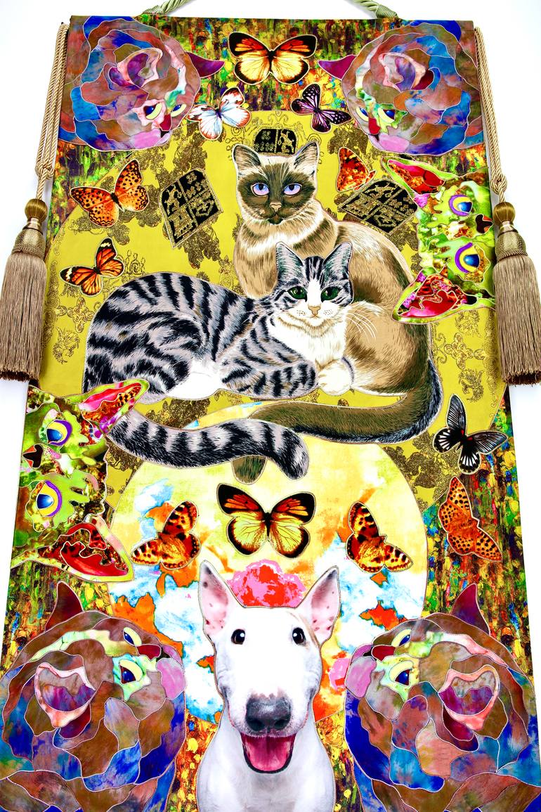 Original Contemporary Cats Painting by Kostyantin Malginov