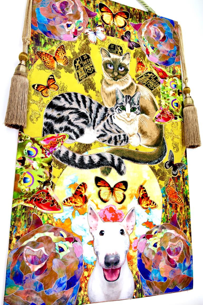 Original Contemporary Cats Painting by Kostyantin Malginov