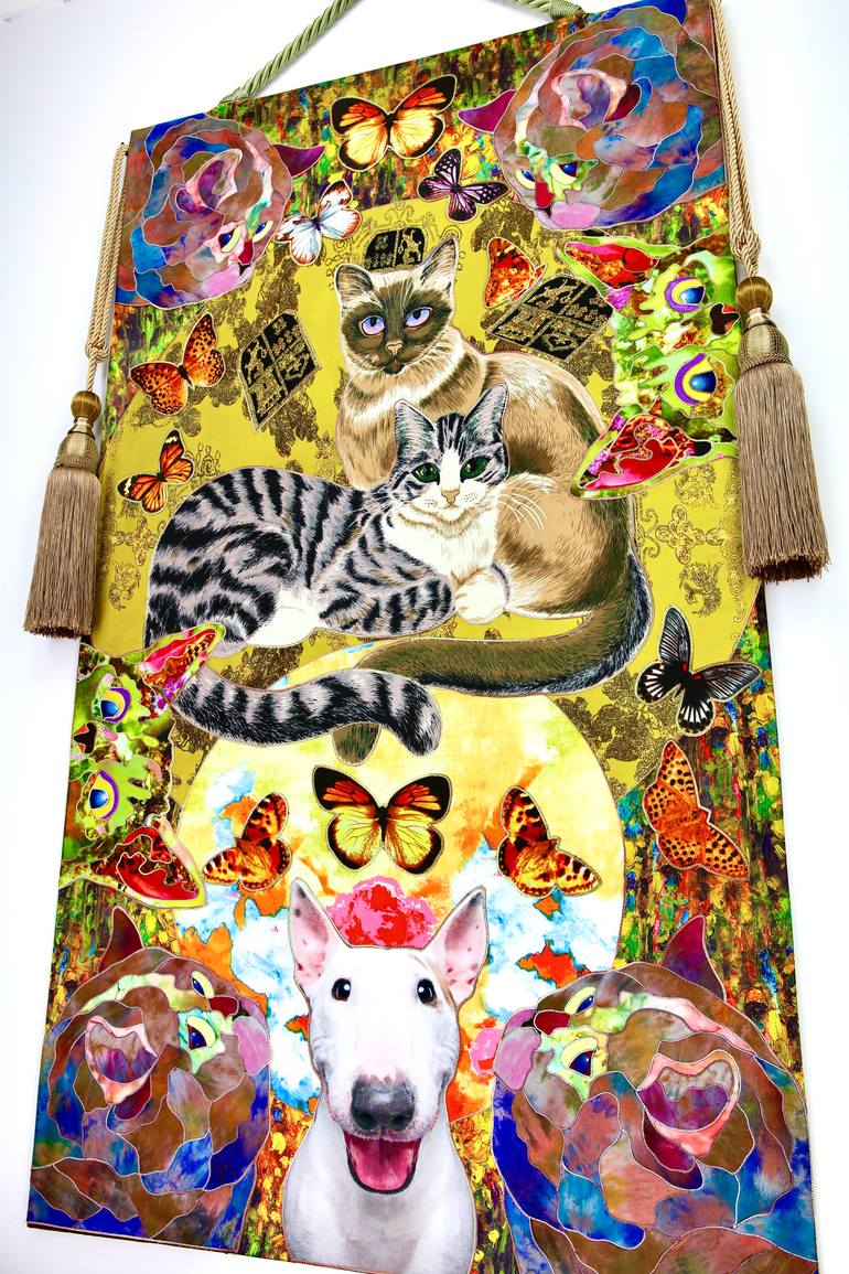 Original Contemporary Cats Painting by Kostyantin Malginov