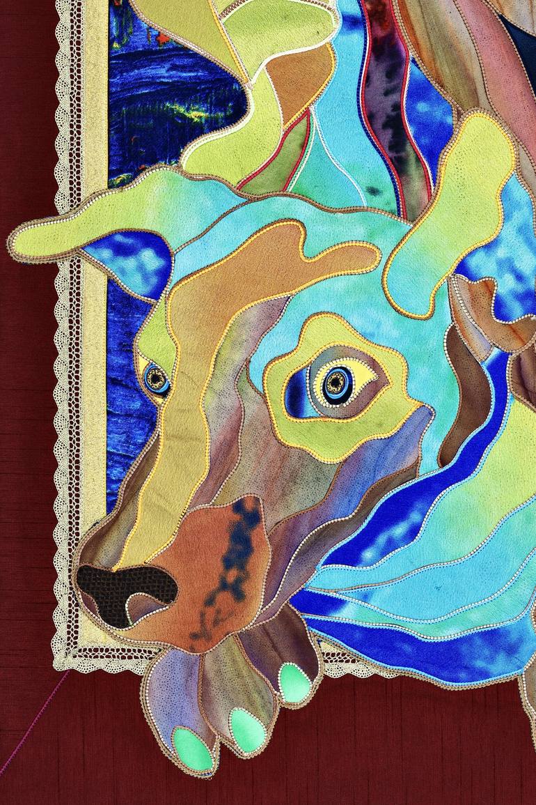Original Contemporary Dogs Painting by Kostyantin Malginov