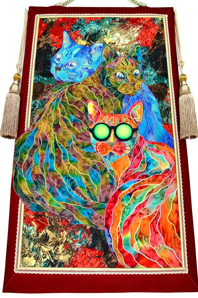 Original Contemporary Cats Painting by Kostyantin Malginov