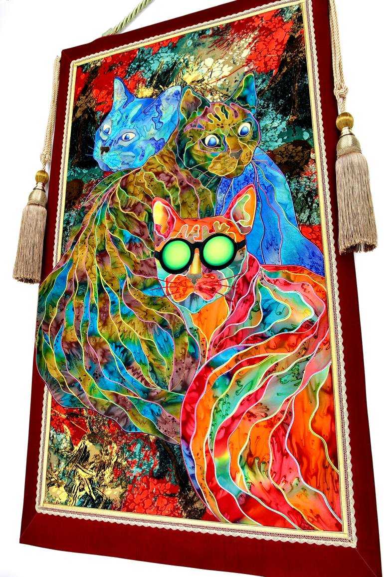 Original Contemporary Cats Painting by Kostyantin Malginov